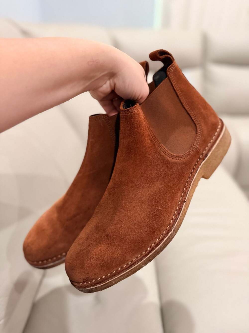 Kenneth Cole Hewitt Chelsea Boot Size 11 Brown Suede Ankle Boots